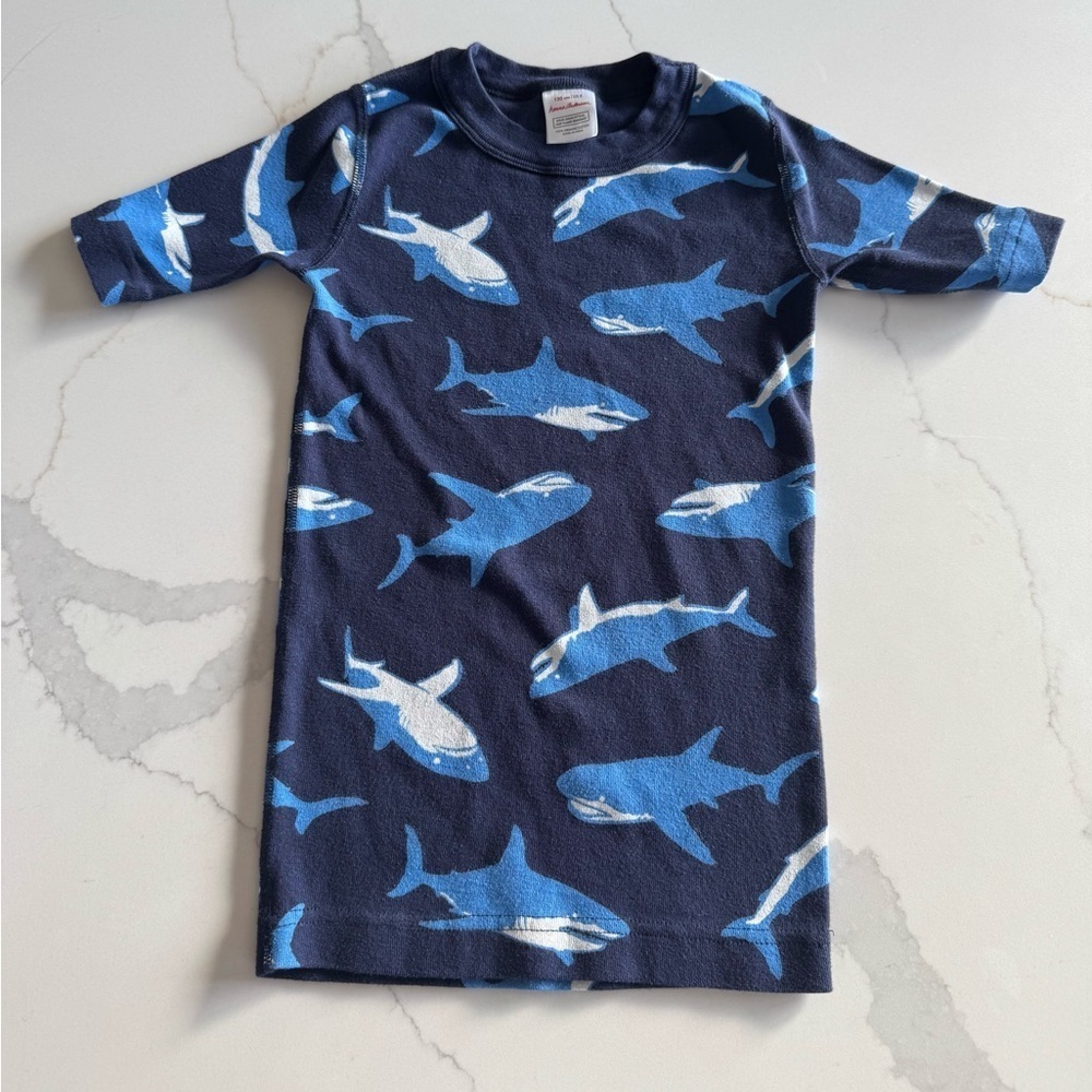 Hanna Andersson Navy Organic Cotton Kids Shark Tee